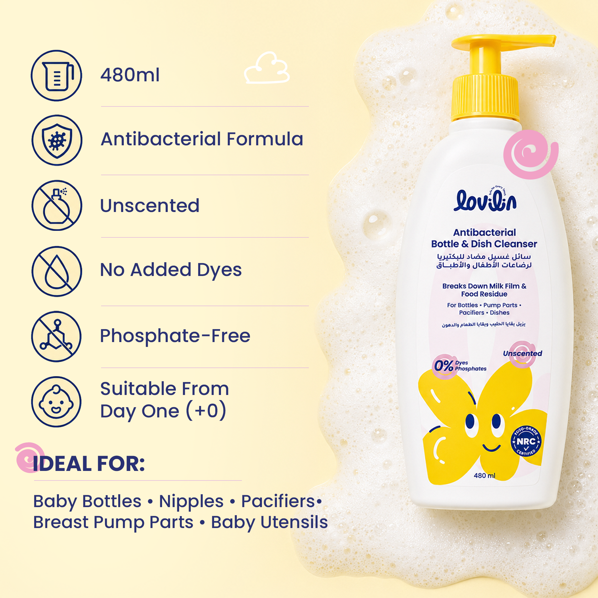 Antibacterial Bottle & Dish Cleanser